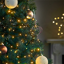 Warm white Christmas tree lights