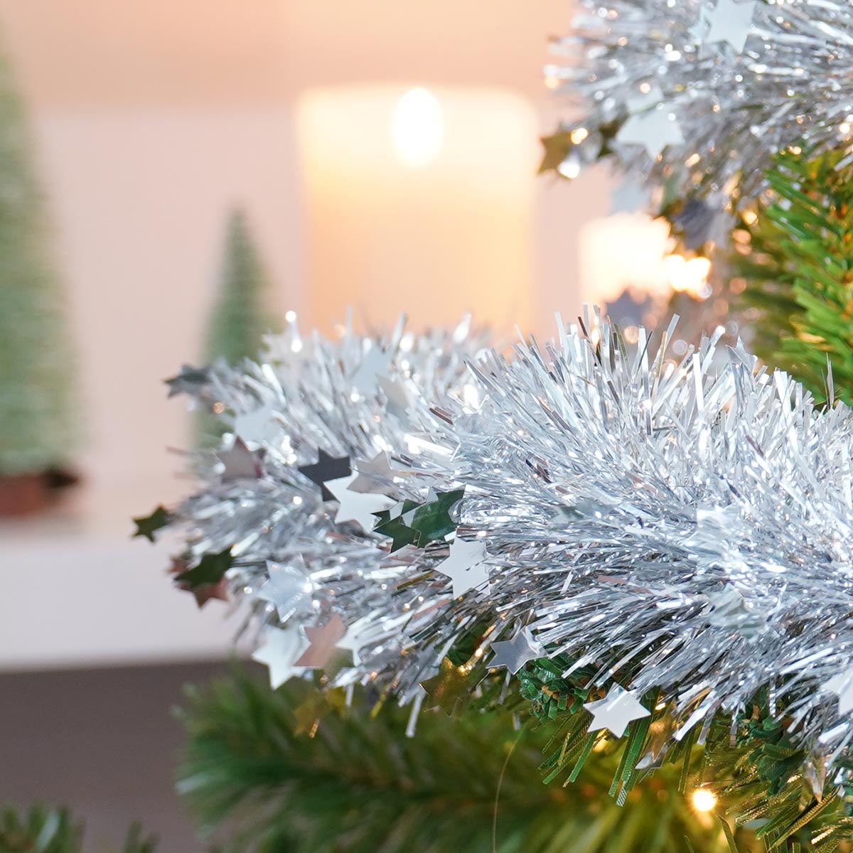 High Quality Tinsel BLUE Christmas Decoration Christmas Concepts® 4m Metre Various Colour Chunky/Fine Christmas Tinsel