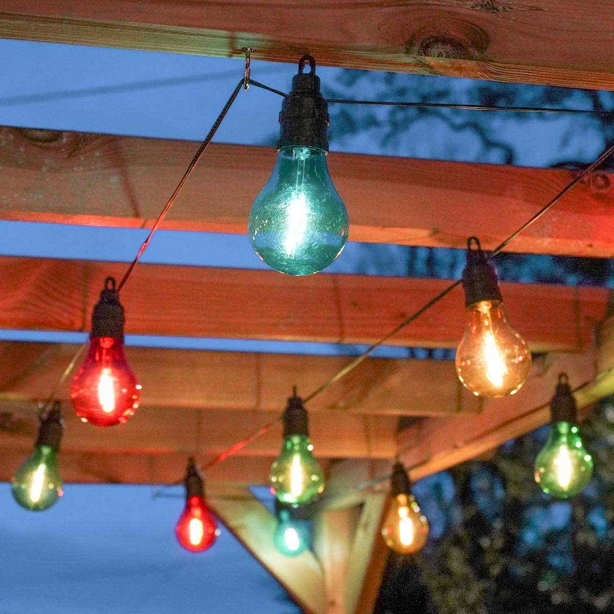 10-50m Outdoor Festoon Lights LED B22 Clear Bright White BulbParty Garden 