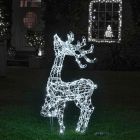 1m Outdoor Standing Reindeer Figure, 160 White LEDs