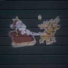Outdoor Santa on Sleigh Animated Projector