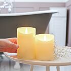 Ivory Battery Real Wax Authentic Flame LED Candle, 2 Pack