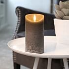 Grey Battery Real Wax Authentic Flame LED Candle, 15cm