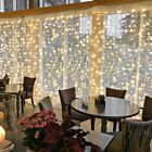 2m x 2.5m Outdoor Curtain Lights, Connectable, 500 LEDs, White Cable