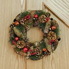 36cm Red and Copper Bauble Christmas Wreath