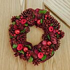 36cm Red Pinecone Christmas Wreath