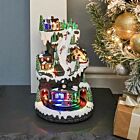 36cm Battery Operated LED Musical Village Scene with Train