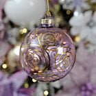 8cm Swirl Glass Christmas Tree Bauble