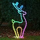 1m Smart App Controlled Twinkly Outdoor Reindeer Silhouette