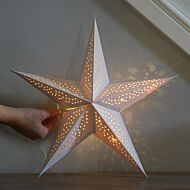 40cm Battery North Paper Star Hanging Christmas Decoration