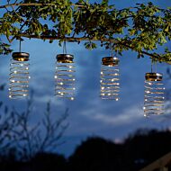 Solar Hanging Spiralites Lantern Lights, 6 Pack