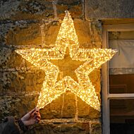 60cm Outdoor Battery Firefly Wire Christmas Star