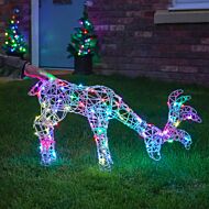 60cm Outdoor Grazing Stag Figure with Remote, Colour Select LEDs