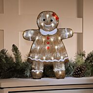 40cm Acrylic Mrs Gingerbread Christmas Figure