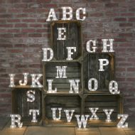 Alphabet A-Z Marquee Battery Light Up Circus Letter, Warm White LEDs, 16cm