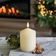 Ivory Battery Real Wax Authentic Flame LED Chapel Candle, 12.7cm