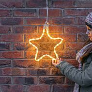 ConnectGo Outdoor Star Christmas Silhouette, Connectable, Warm White LEDs