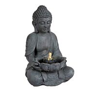 Plug In Outdoor Buddha Water Feature with Light