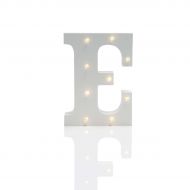 Alphabet 'E' Marquee Battery Light Up Circus Letter, Warm White LEDs, 16cm
