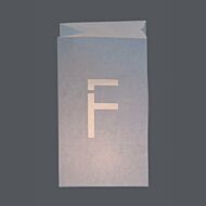 Large Alphabet Letter F Candle Bag, 26cm