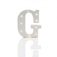 Alphabet 'G' Marquee Battery Light Up Circus Letter, Warm White LEDs, 16cm