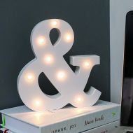 Alphabet '&' Marquee Battery Light Up Circus Letter, Warm White LEDs, 16cm