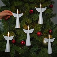 Battery Floating Angel Christmas Candles, 5 Pack