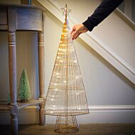 78cm Battery Rose Gold Table Top LED Christmas Tree