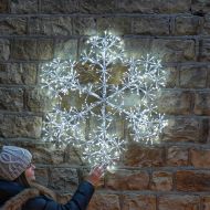 90cm Starburst Snowflake Christmas Silhouette, 660 White LEDs