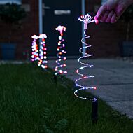 30cm Outdoor Firefly Wire Tree Stake Lights, 200 Rainbow LEDs, 4 Pack