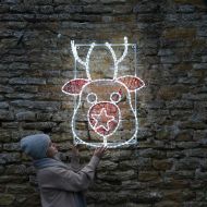 1.1m Large Outdoor Reindeer Motif, Twinkle LEDs