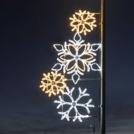 2m Outdoor Commercial Rope Light Snowflake Motif, Twinkle LEDs