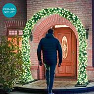 2.5m Outdoor Green Commercial Christmas Pre Lit Archway, ConnectGo® LEDs
