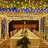3m Outdoor String Lights, Connectable, 24 LEDs, White Rubber Cable
