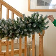 2.7m Frosted Christmas Garland with Pinecones