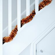 2m Chunky & Fine Copper Tinsel Christmas Tree Decoration