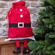 90cm Red Santas Legs Christmas Sack