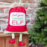 80cmRed Elf Christmas Sack with Legs