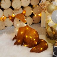 31cm Acrylic LED Sitting Fox Figure