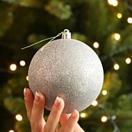 10cm Glitter Shatterproof Christmas Tree Bauble