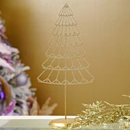 29.5cm Gold Metal Table Top Christmas Tree