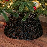 44cm x 44cm Black Willow Christmas Tree Skirt