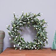 50cm Frosted White Berry Christmas Wreath