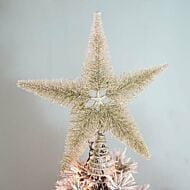 30cm Frosted Spruce Bristle Christmas Tree Star Topper