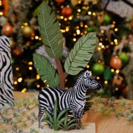 30cm Laser Cut Zebra With Tree Table Top Decoration