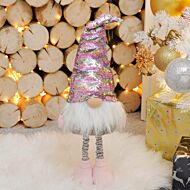 70cm Pink Sequin Hat Gonk with Extendable Legs