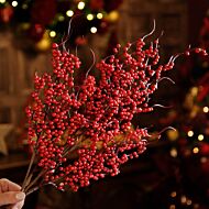50cm Red Berry Clusters Spray Christmas Tree Decoration
