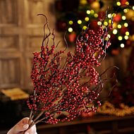 50cm Burgundy Berry Clusters Spray Christmas Tree Decoration