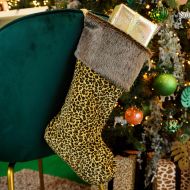 50cm Leopard Print Christmas Stocking