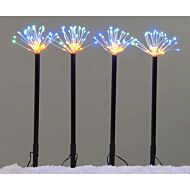 Outdoor Starbust Stake Light, Pastel, 4 Pack